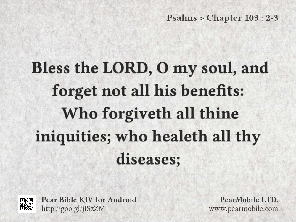Psalms, Chapter 103:2-3